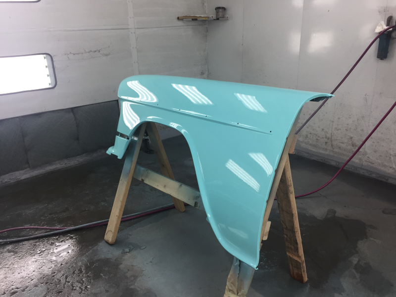 Illustration for article titled 1955 Chevy Bel Air Project Update- Body in full color!